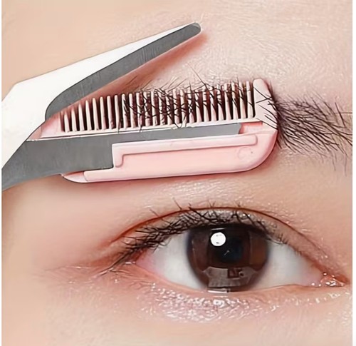 Eyebrow trimmer with built - trimmer,