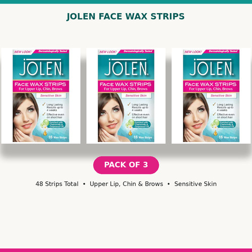 Jolen face wax strips - face,