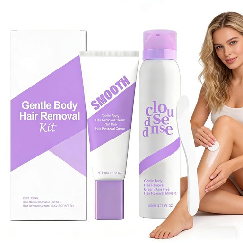 Gentle body hair - removal, kit