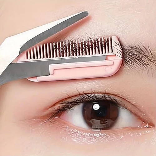 Eyebrow trimmer scissors with - trimmer,